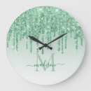 Search for mint green clocks Glitter