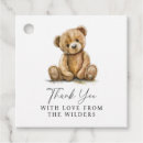 Search for teddy bear baby shower favor tags Watercolor