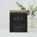 Search for black and gold sweet 16 invitations Sparkle