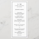Search for monogram wedding menus Classic