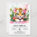 Search for big cat birthday invitations Watercolor