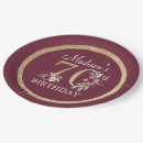 Search for burgundy and gold plates Floral
