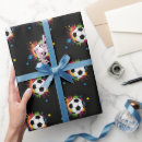 Search for soccer wrapping paper Black