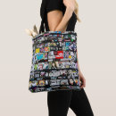 Search for stickers tote bags Black and white