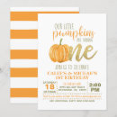 Search for twin pumpkin invitations For kids