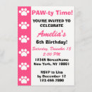 Search for paw invitations Pink