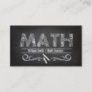 Search for math business cards blackboard