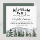 Search for adventure awaits baby boy shower invitations Forest