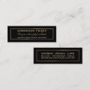Search for gold ticket business cards Black and gold