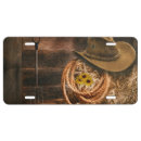 Search for cowboy license plates Rustic