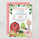 Search for red tractor birthday invitations Farm animals