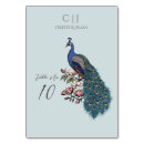 Search for peacock table cards Bride