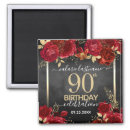 Search for 90th birthday magnets floral