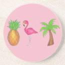 Search for pink flamingo coasters Palm tree