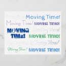 Search for holiday moving announcement postcards Colorful