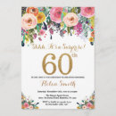 Search for floral 60th birthday invitations Adult birthday party