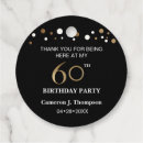 Search for 60th birthday favor tags Elegant
