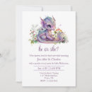 Search for purple gender reveal invitations Cute