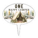 Search for woodland cake toppers Happy camper