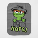 Search for burp cloths Oscar the grouch