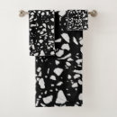 Search for black and white abstract bath towels Pattern
