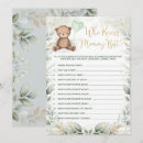 Search for who knows mommy best game invitations We can bearly wait