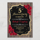 Search for 5th anniversary invitations Gold