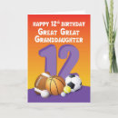 Search for granddaughters 12th birthday cards Twelve