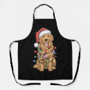 Search for dog lover aprons Santa