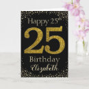 Search for 25th birthday cards Gold