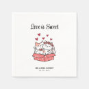 Search for cat wedding napkins Bride and groom