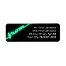 Search for neon return address labels Unique