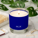Search for navy blue and white candles Initials