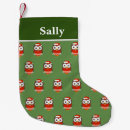 Search for owl christmas stockings Red