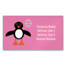 Search for penguin business cards Pink