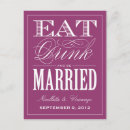 Search for eat drink and be married invitations Retro
