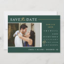 Search for emerald green save the dates Minimalist