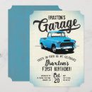 Search for blue truck birthday invitations Rustic