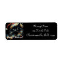 Search for cat christmas return address labels Santa