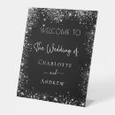 Search for silver welcome wedding signs Black
