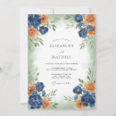 Search for sage green and navy blue wedding invitations Botanical