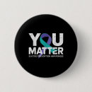Search for suicide awareness buttons Mental health support