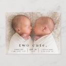 Search for twin pregnancy announcement postcards Simple