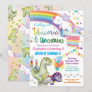 Search for girl dinosaur birthday invitations Watercolor