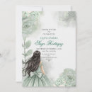 Search for sage green quinceanera invitations Floral