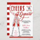 Search for ruby red wedding invitations Cheers to 40 years