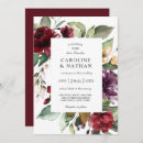 Search for red and purple wedding invitations Watercolor floral