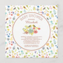 Search for square baby shower invitations Floral