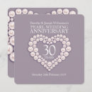 Search for pearl anniversary invitations Heart