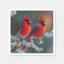 Search for red cardinal napkins Birds